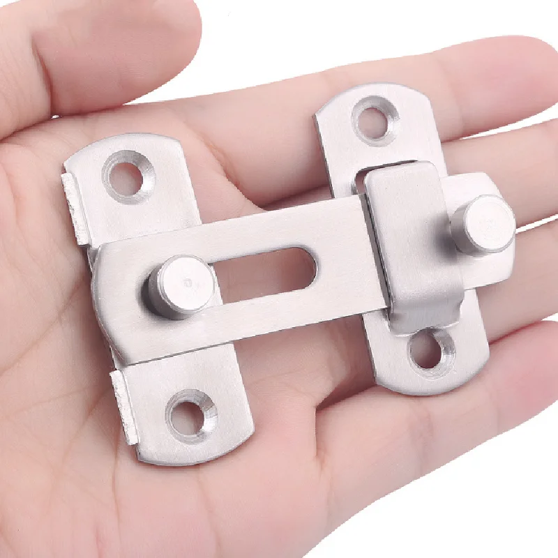 2 Pcs) 90 Degrés Boucle De Porte Boulon En Acier Angle Droit à