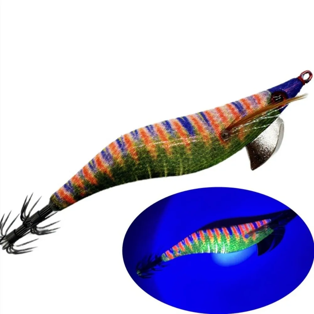Köder Locken Licht Tuch Angeln Tintenfisch Jig Japan Stil UV Tintenfisch Köder 3.0 # 3.5 # Garnelenköder Jigging Angeln – Detail 8