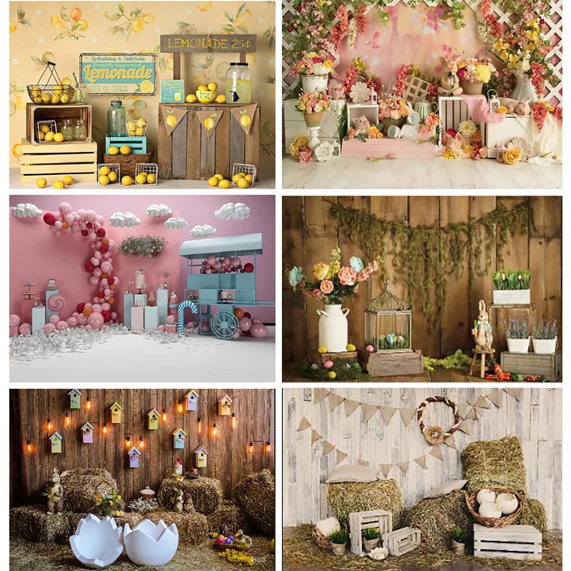 

Vinyl Happy Easter Photography Backdrops Birthday Baby Photography Background Newborn Photo Studio Props YXX-64