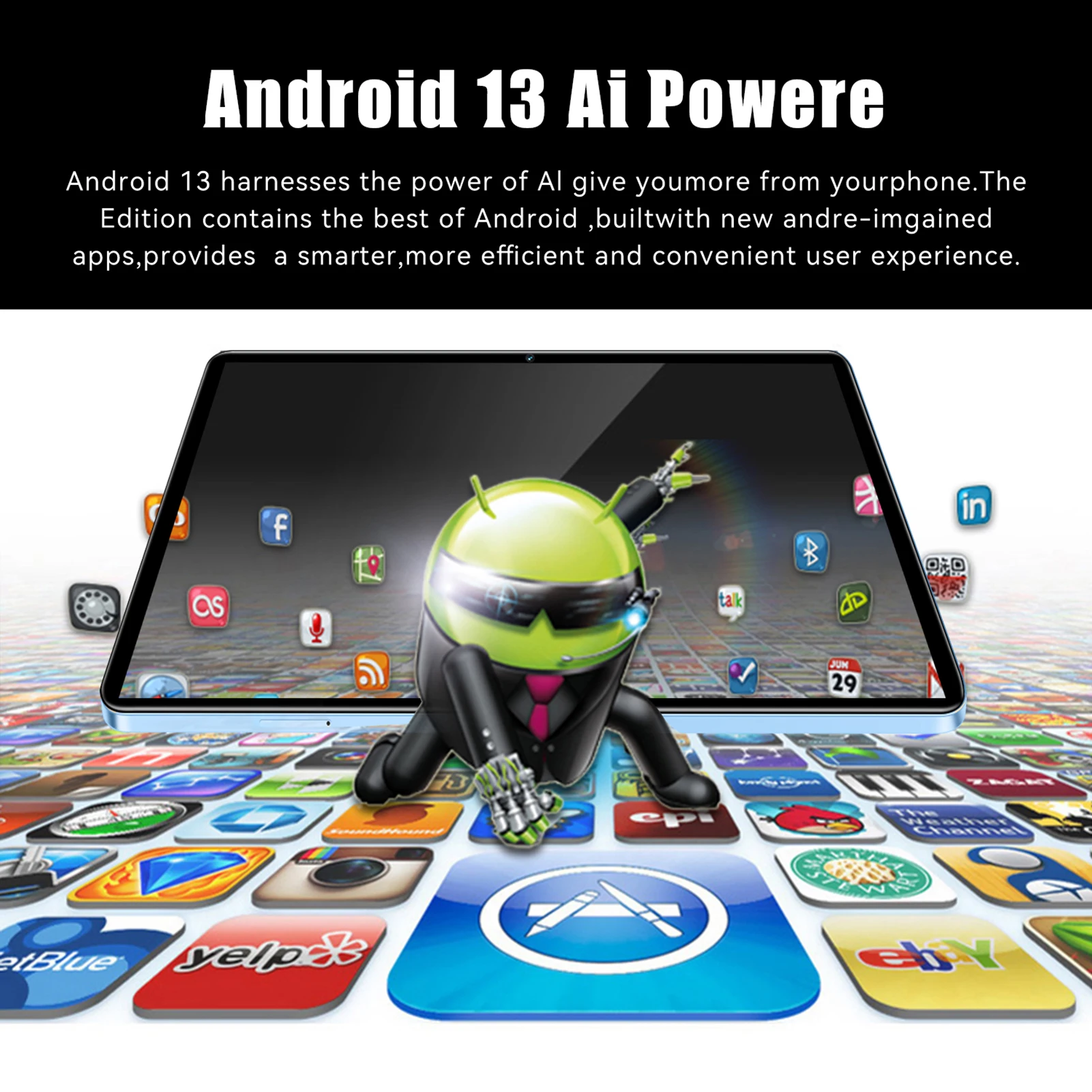 10.1 inch Tablet 8GB+256GB 5G Calling Tablets 10-Core MTK6797 Processor 128GB High-Clear Large Screen BT5.0 7000mAh Battery 6
