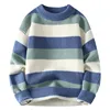 Men's Striped Sweater O-Neck Casual Knit Pullovers Fashion Long Sleeve Knitted Sweater Men Autumn Winter Warm Y2K Knitwear Tops 5