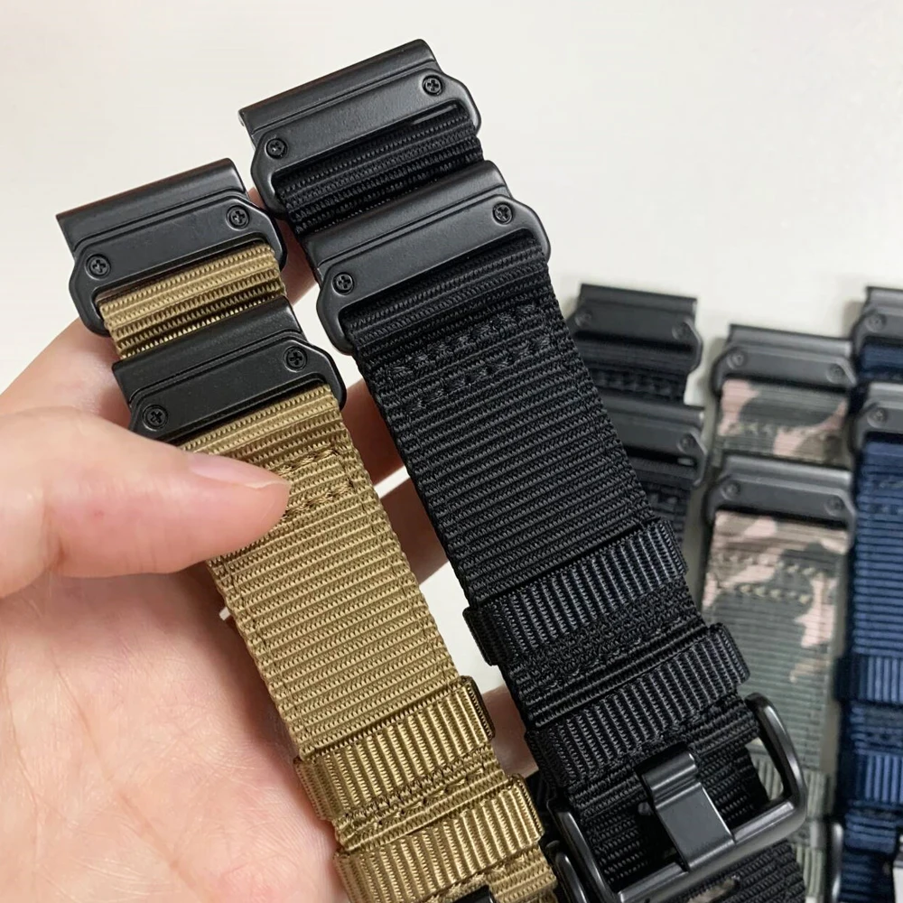 Nylon QuickFit Bracelet - 22mm/26mm Adjustable Strap for Sports and Outdoor Watches