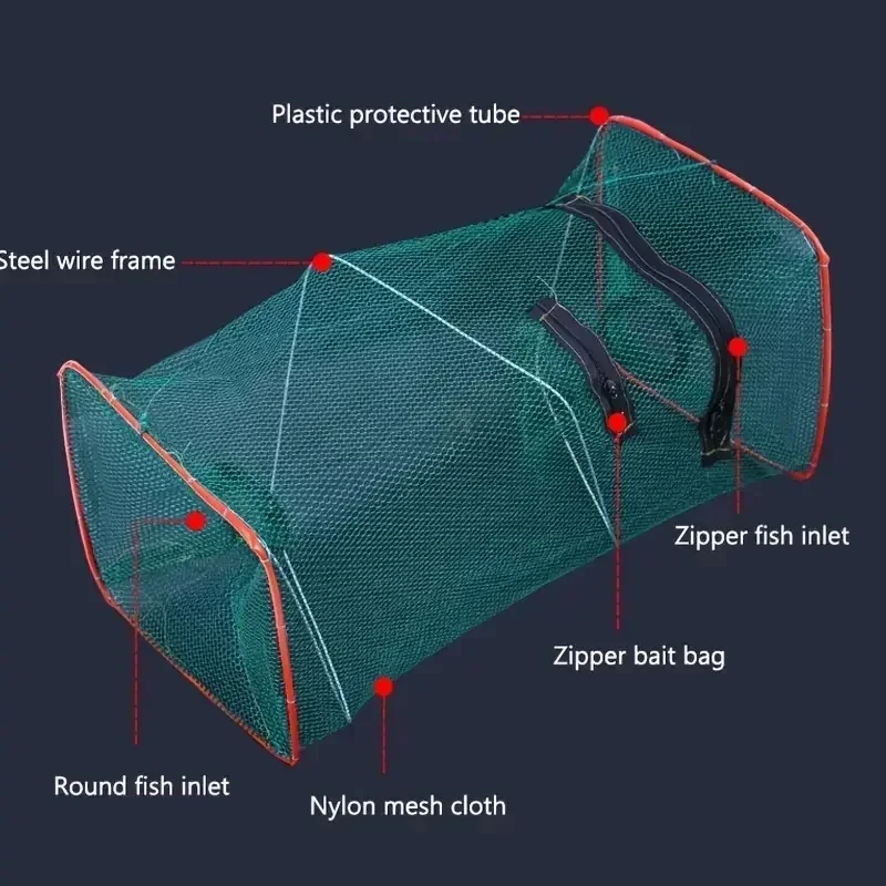 1 Foldable Crab, Shrimp, and Crayfish Net Cage for Fish and Seafood