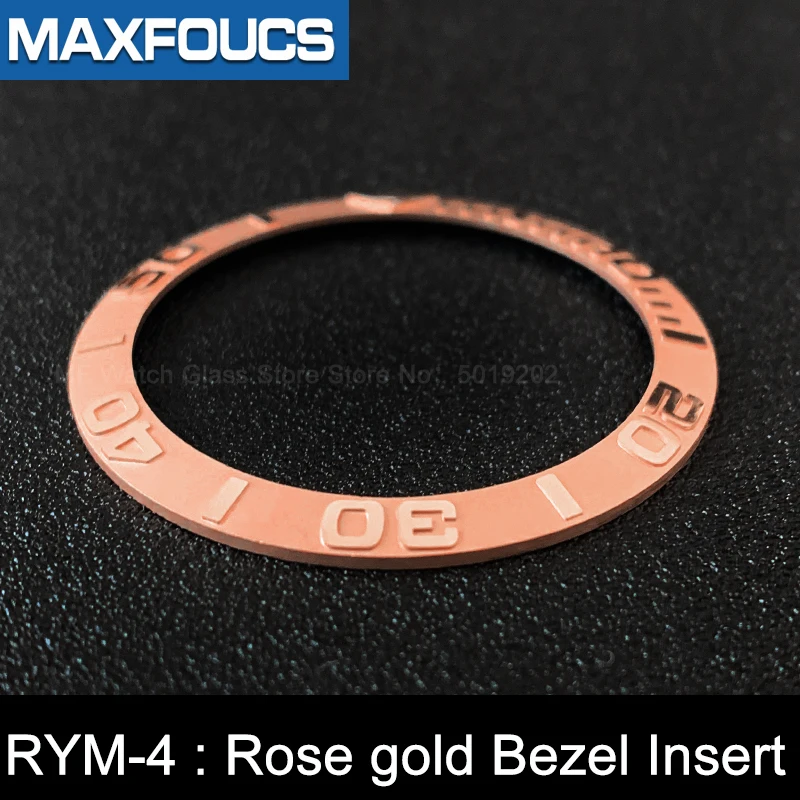 Slopping ceramic bezel insert 38*30.6mm Convex word For Seiko SKX007 for Rlx Yacht-Master watch parts