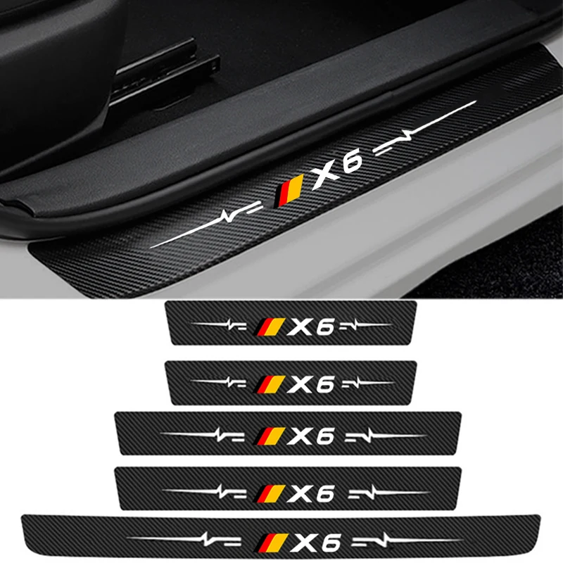 Davanzale Della Portiera Dell'Auto Anti Kick Sticker Scuff Scratch Per Bmw X6 Bagde Auto Door Soglia Strip Tape Waterproof Protect Film Styling