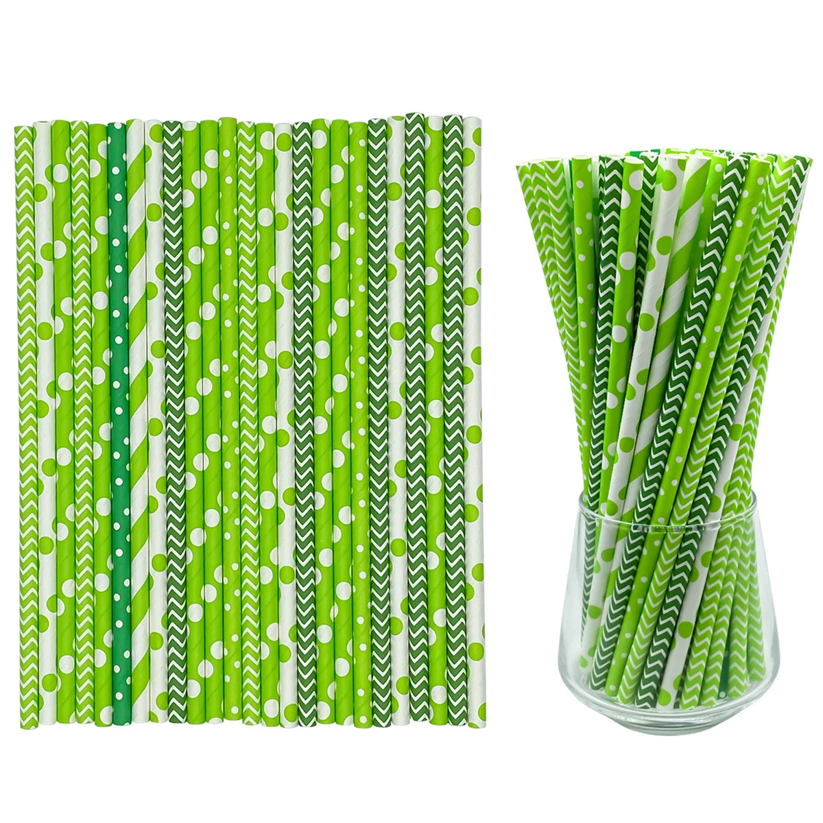 6*197MM Color Series Bulk Paper Straws For Drinkware, Wedding Party, Restaurant Juice, Dessert and DIY Decoration--200 Pcs/Pack
