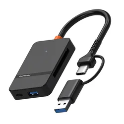 Universal 8 - in - 1 USB Card Reader with USB - C and USB3.0 Compatibility (8 IN 1)