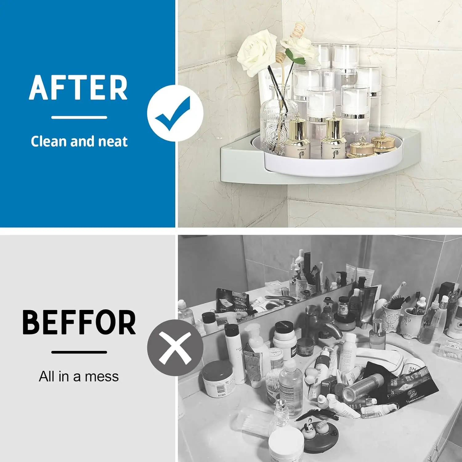 Estanteria Ducha Sin Taladro Tante Quinero De Aluminio Para Baño,  Organizador De Ducha Sin Clavos, Pacio Montado En La Pared, Accorios De Baño,  1-3 Piezas - AliExprs Estantería Esquina Pared, image size:1500x1500