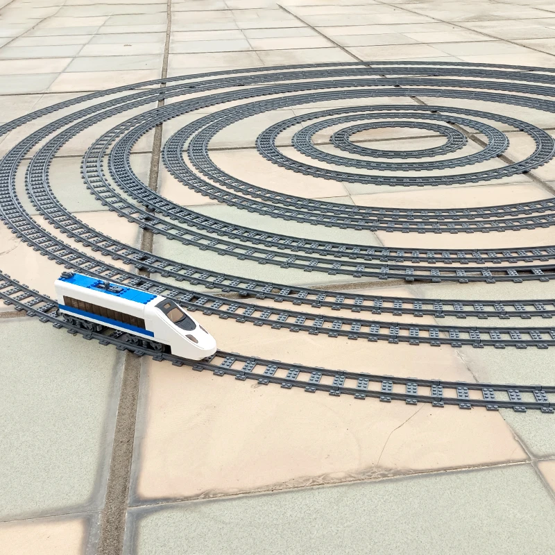 20PCS MOC City Bricks Train Flexible Construction Parts Railway Curve Track R120 Building Blocks Model Accessories Compatible building blocks construction blocks