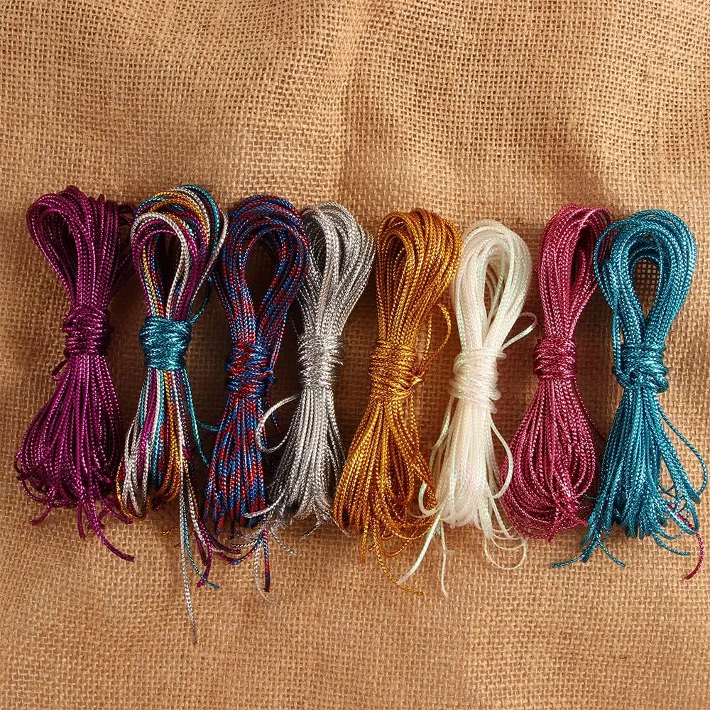 Description Picture 2 of item10Pcs Dreadlock Beads Braids Hair Accessories Braiding Hair Deco Styling Shimmer Stretchable Braiding Hair Strings Long 1 M/pc