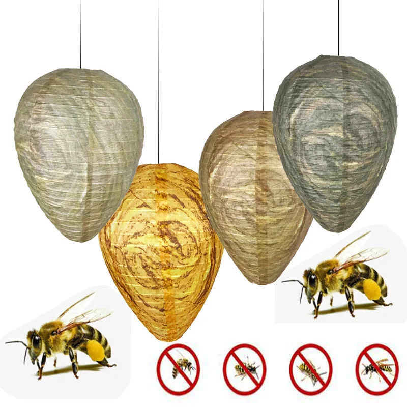Wasp Lantern Nest Bait Fake Beehive Hanging Insect Repellent Natural Insect Trap Accessories 1PCS beekeeping tools