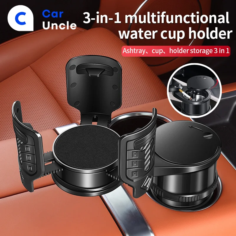 Car Cup Holder Expander Auto Cup Holder Expander Gear Transmission Design Vehicle Adjustable Base For Water Bottle