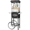 Popcorn Machine with Cart - 8oz Popper with Stainless-Steel Kettle, Warming Light, and Accessories (Black) 1