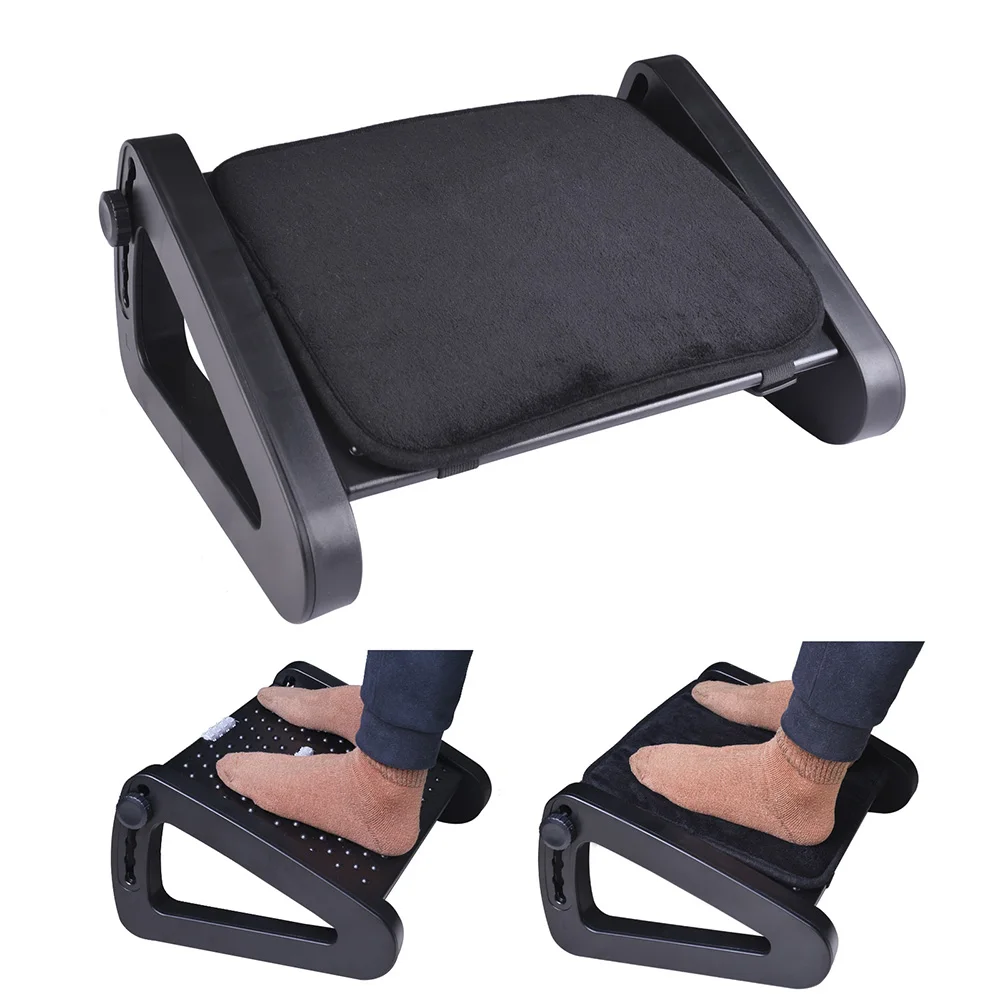 مسند قدم للمكتب قابل للتعديل مع وسادة إسفنجية مريح...