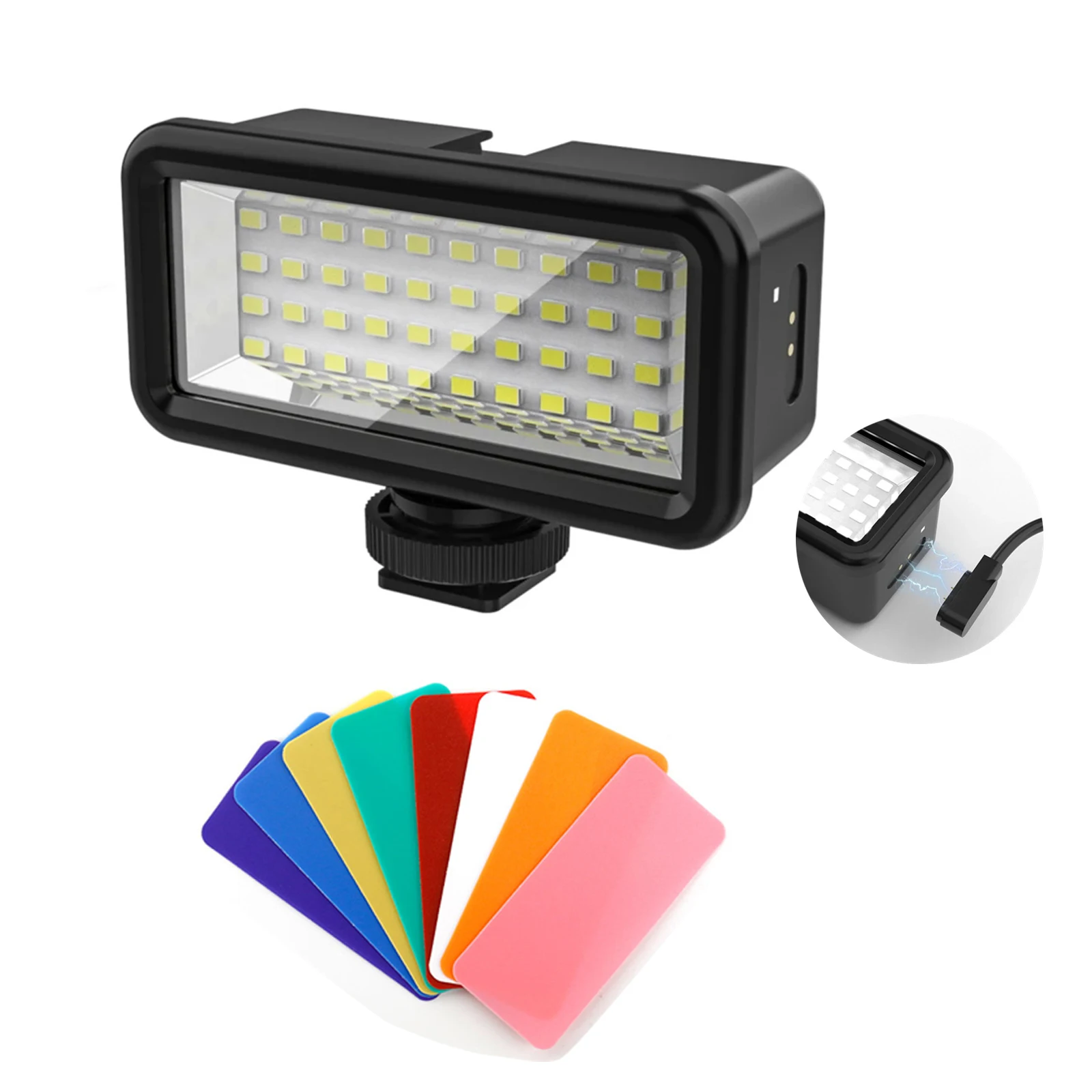 Description Picture 4 of itemFor Gopro Hero 12 11 10 9 40M Waterproof Underwater Led Video Diving Fill Light Lamp  Dji Action 3 Action Camera Accessories SLR