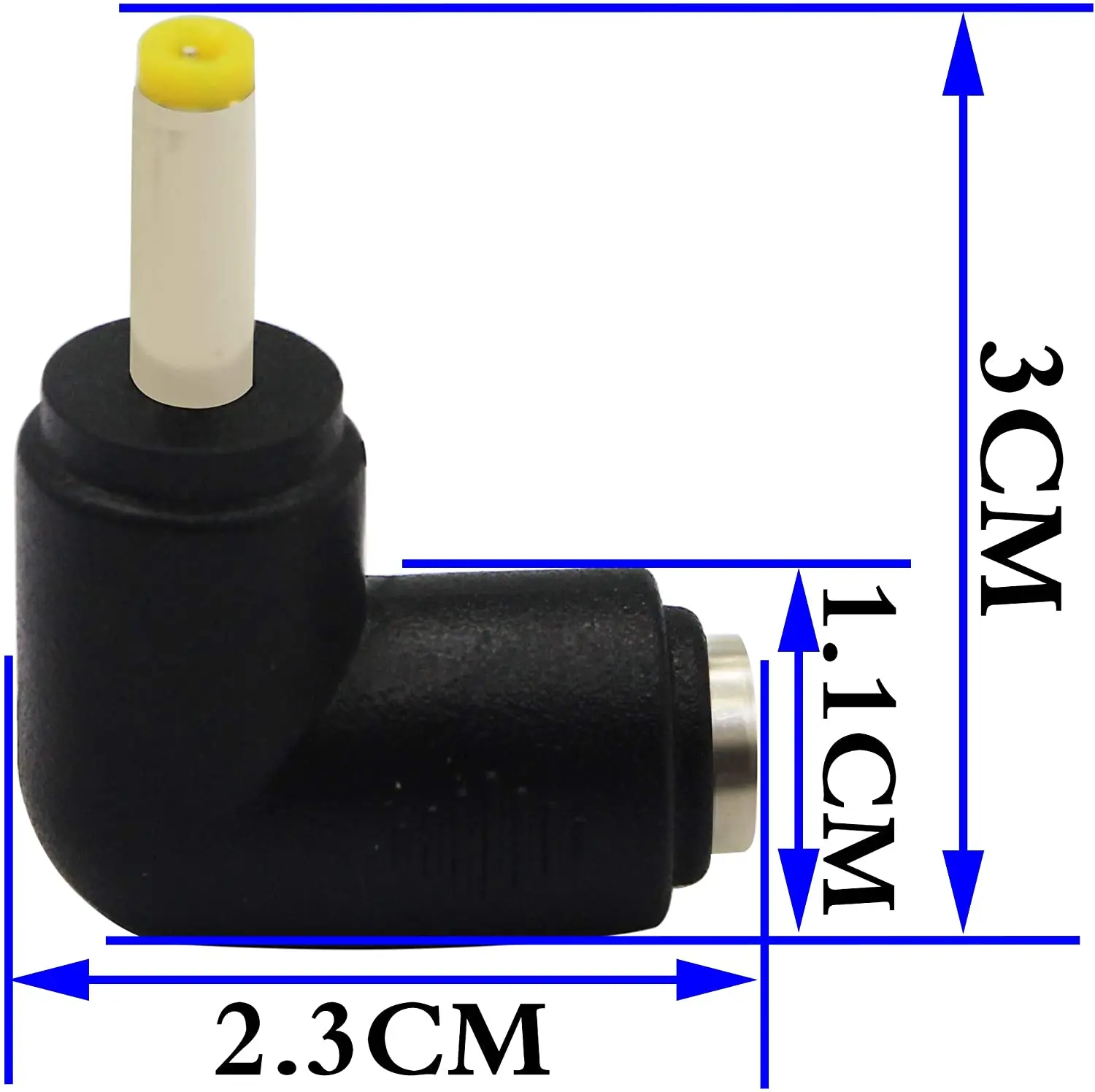 2pack DC4.0x1.7mm Male 90 Degree Angle to DC5.5x2.1mm Female Adapter DC Barrel Power Jack Charging Cable Connector for Tablet
