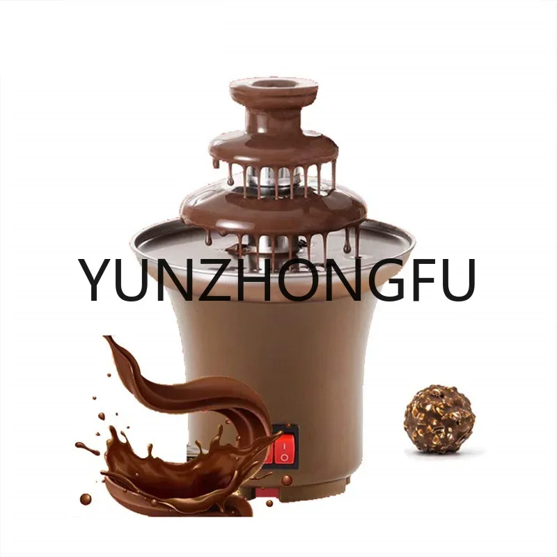 

Three Layers Mini Chocolate Fountain Fondue Creative Chocolat Melt With Heating Machine DIY Waterfall Pot ing fuente de