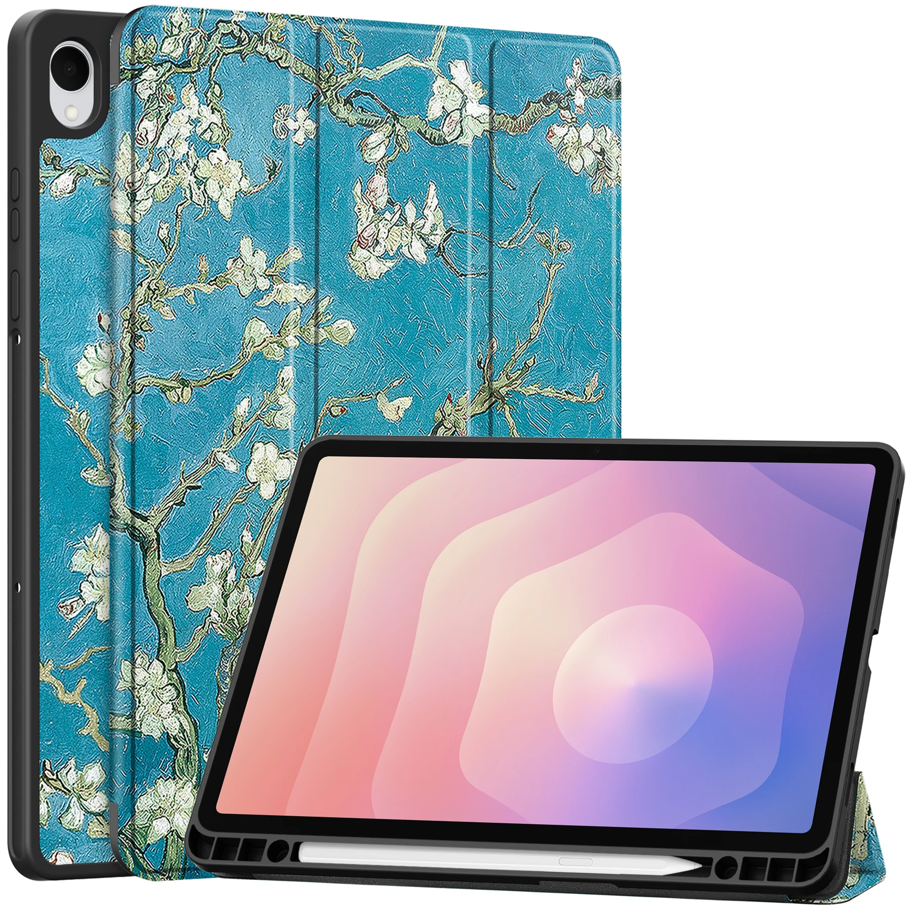 Foldable Tablet Case with Pen Slot and Adjustable Stand