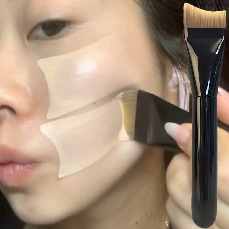 Upgraded Crescent Design Foundation Makeup Brush Ultra-thin Smooth Application Liquid Mask Spatula Makeup Brushes Beauty Tools 1