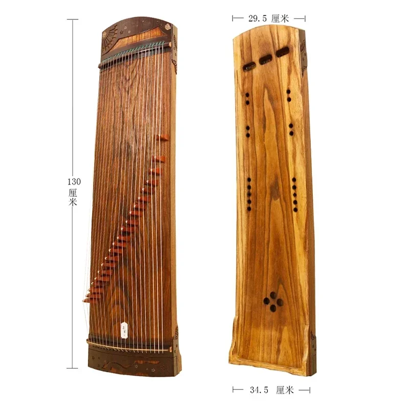 Ancient Zither Guzheng Strings 130CM Professional 21 Strings Portable Small Handmade Solid Wood Guzheng