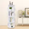 4-Layer Rotating Bookshelf Bookcase,360° Freestanding Storage Shelf Display Rack Bookcases Furniture 3