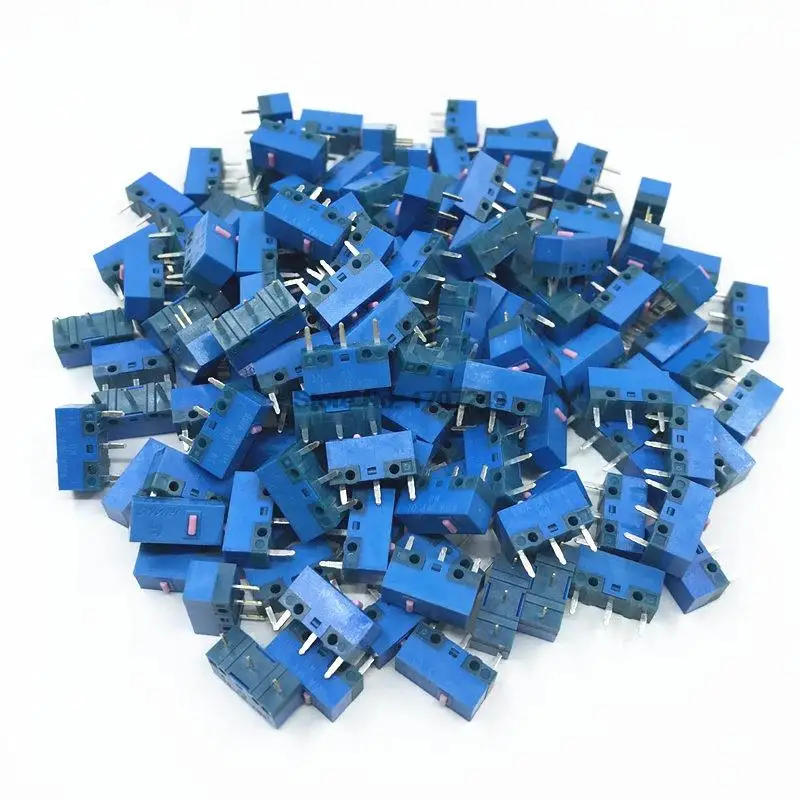 Free Shipping 10Pcs~1Pcs New HUANO Blue Shell Pink dot Mouse Micro Switch Button 80 Million Life Computer mouse maintenance