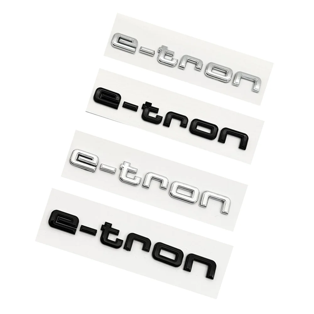 E tron 배지 자동차 스티커, 아우디 순수 전기 후면 마크, 아우디 e-tron 로고, 스포츠 수정 후면 변위 수리 데칼, 신제품