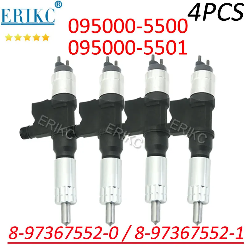 

4PCS 095000-5501 New Fuel Injector 095000-5500 Diesel Injection Nozzle for DENSO ISUZU 4HK1 6HK1 8-97367552-0 Sprayer