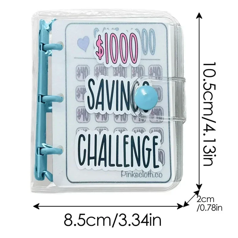 Mini Binder Saving Challenge Budget Enveloppe Wallet 150/300/500/1000  Dollars Loose-Leaf Notebook Planner Cash Binder Organizer - AliExpress