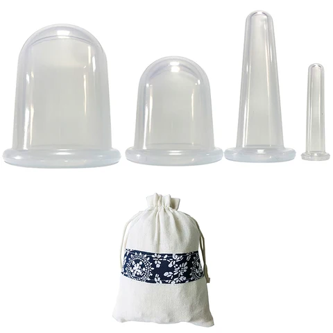 Jar Silicone Vacuum Cupping Cans for Massage ventouse anti cellulite Suction Cup Face Body Pain Relief Massage masajeador
