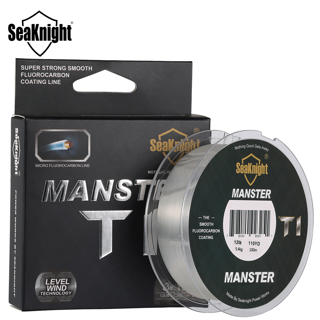 SeaKnight Brand MANSTER T1 Series 100M Fishing Line Fluorocarbon Coating Nylon Monofilament Fishing Line Sinking Line 3-35LB