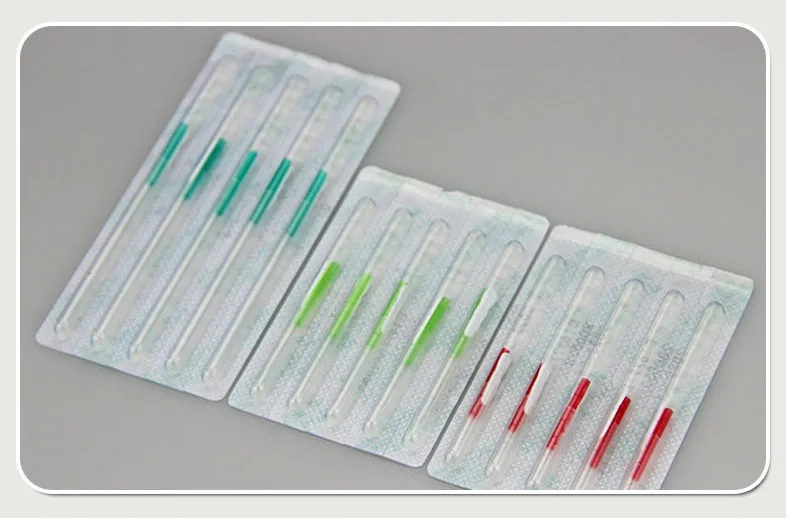 100 pcs Disposable cosmetic acupuncture needle with colorful plastic handle,  facial hand body, Superfine to 0.12  no tube 2