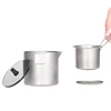 Keith NonToxic Titanium Tea Cup Set Teapot, Bacteriostatic Tableware, Outdoor Drinkware Chinese Kung Fu Tea Set with Tea Tweezer 3