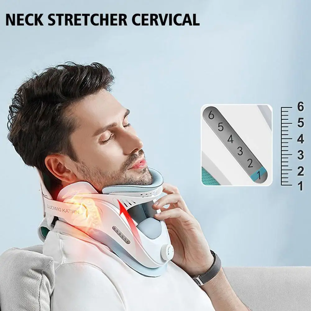 일체형 경추 트랙터, 경추 지지대 고정기, 경추 칼라, 목 경직 완화, 무선 팽창식 