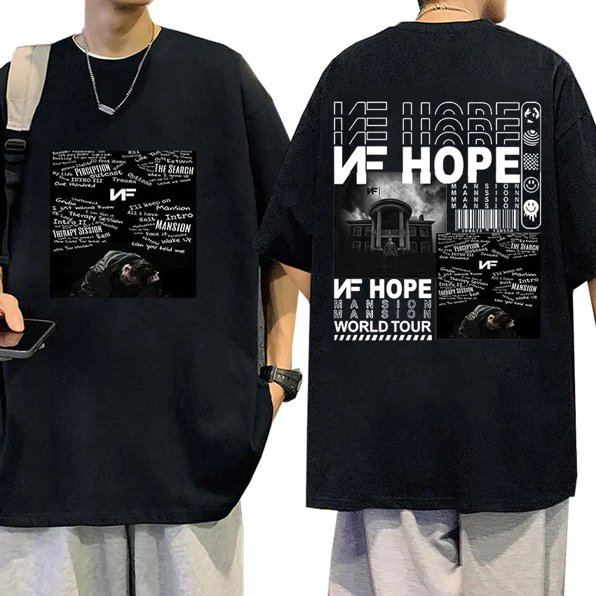 

Футболка Rapper NF Hope концертный тур 2024 графическая Мужская крутая футболка в стиле хип-хоп Ретро Готическая модная футболка большого размера уличная одежда