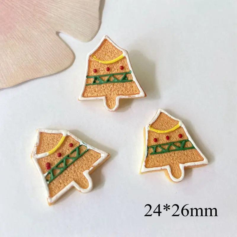 Christmas Series Resin Flat Back Scrapbooking DIY Baby Headwear Home Decoration Bow Ornament Accessories 10Pcs/set