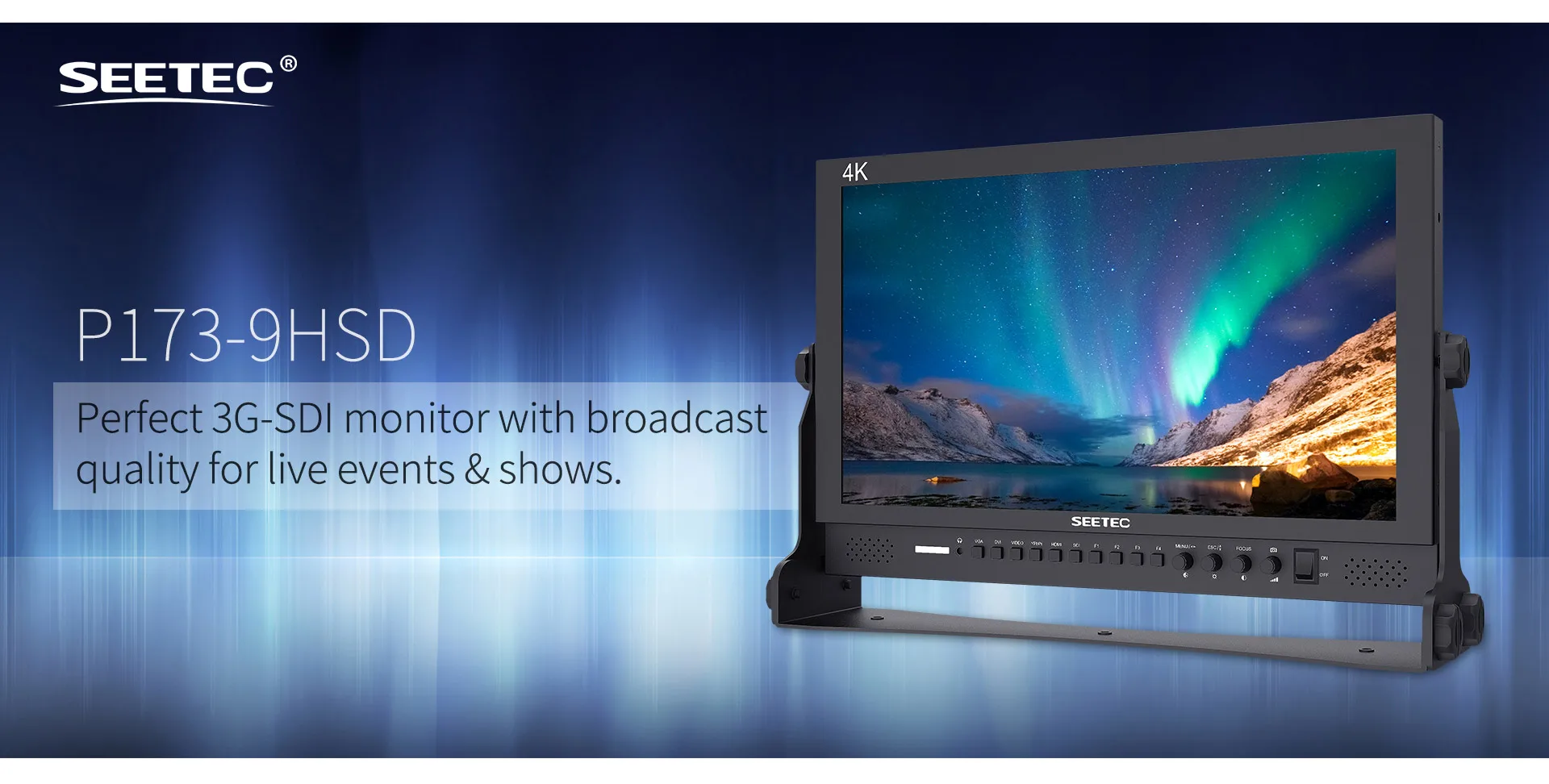 P173-9HSD 17.3" 300nits Aluminum Design 1920×1080 Pro Broadcast LCD Monitor with