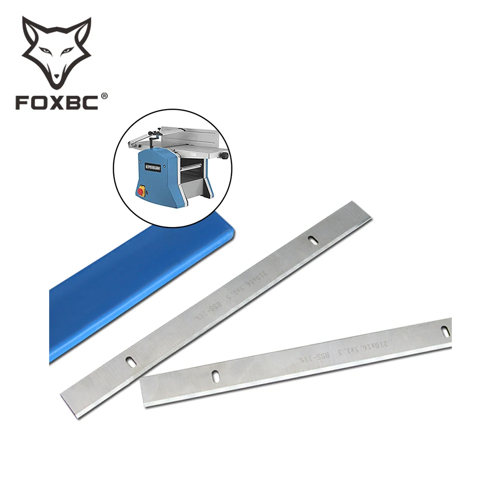 HSS Planer Blades FOXBC 210x16.5x1.5mm for ЗУБР SRF-204-1500 Combined Planing-Thicknessing Machine woodworking tools planer blades