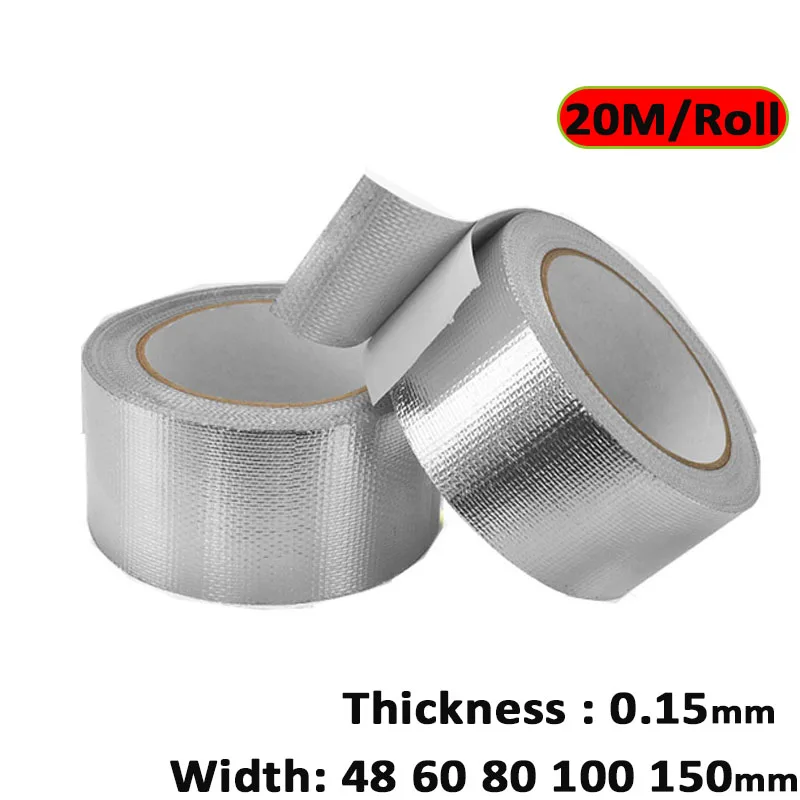 

Aluminum Foil Adhesive Tape Waterproof Duct Tapes Thickened Glass Fiber Cloth For Water Heater Range Hood Smoke Exhaust Pipe