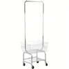 Yaheetech Wire Commercial Rolling Laundry Cart Laundry Basket with Garment Rack Laundry Butler with Basket Laundry Hampe 1