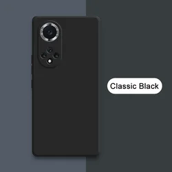 Enhanced Liquid Silicone Phone Case - Soft 360° Protective Square Cover for Nova 8 SE Youth (Classic Black)