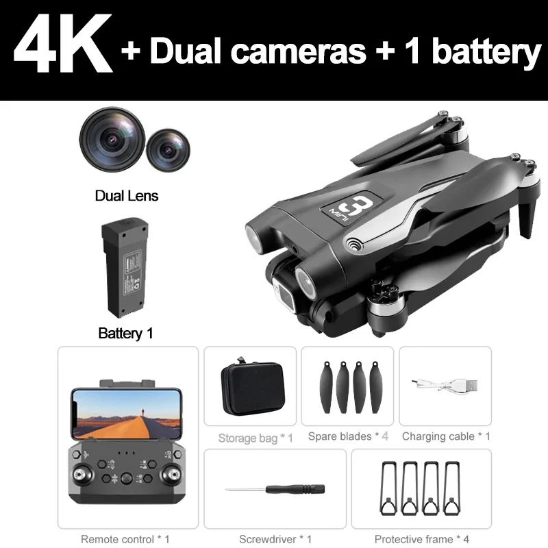 thumbnail image 1 of Outdoor Z908 Pro MAX Drone Professional HD 8K 5G Dron Aerial Photography 4K Camera Obstacle Avoidance RC Quadcopter Toy Gifts, 1 of 5