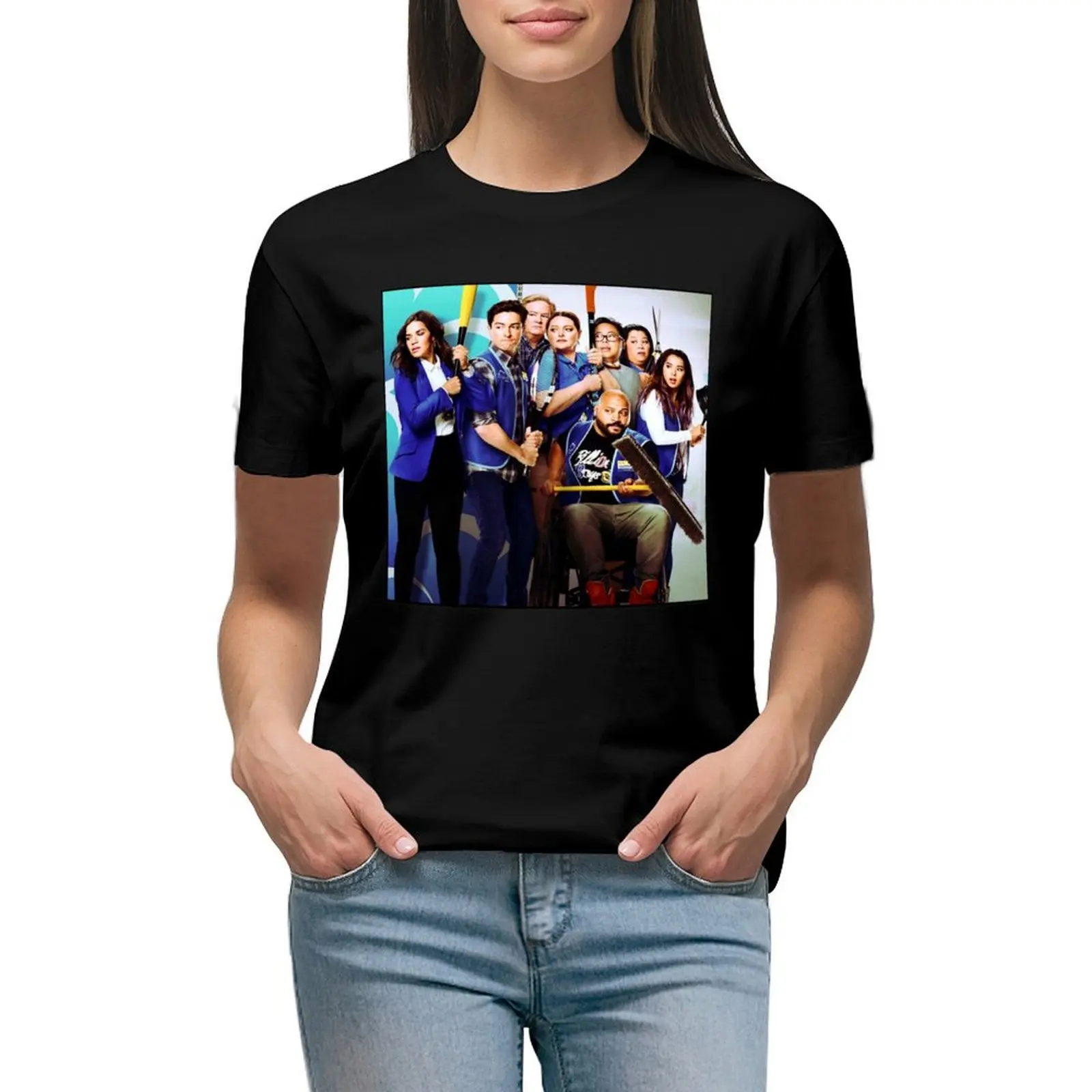 

Netflix SuperStore T-shirt cute tops summer clothes Female clothing black t-shirts for Women
