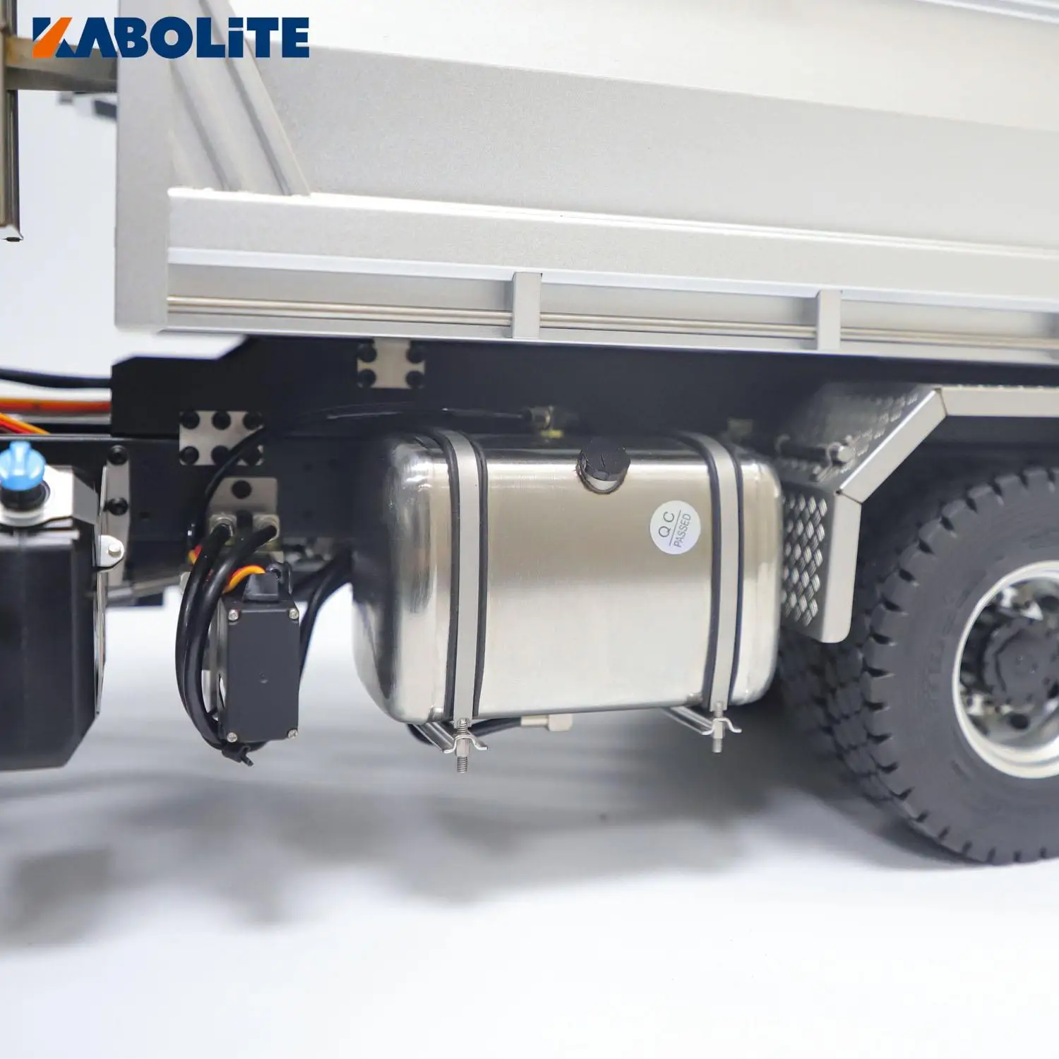 KABOLITE Metal 1/14 K3364 RC Dumper Truck Hydraulic Car 6x6 HUINA Aluminum Alloy CNC Bucket Tipper Outdoor Toys Gift Model 6