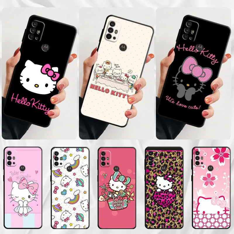 Pink Hello Kitty Motorola Moto G Play (2023) Clear Case