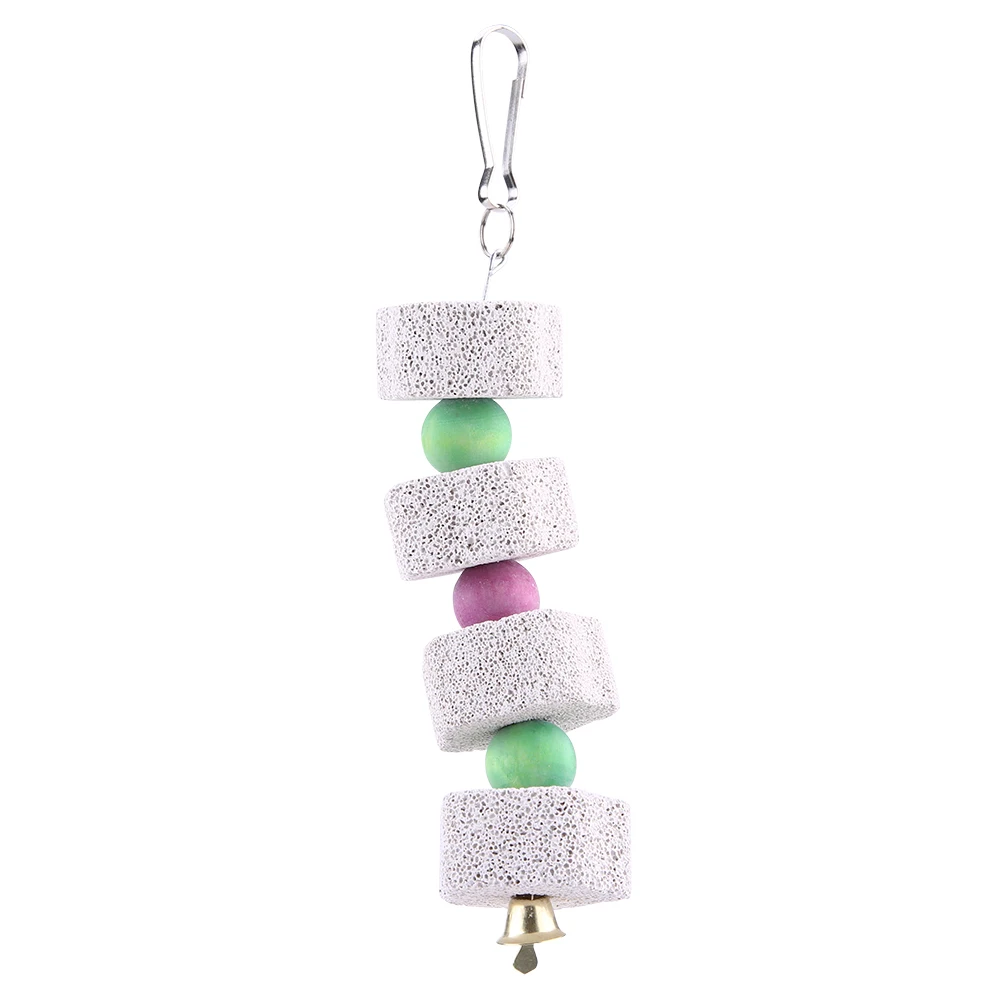 Parrot Grinding Stone Parrot Bird Teeth Grinding Stone Mouth Molar Cage Hamster Chinchilla Hanging String Chewing