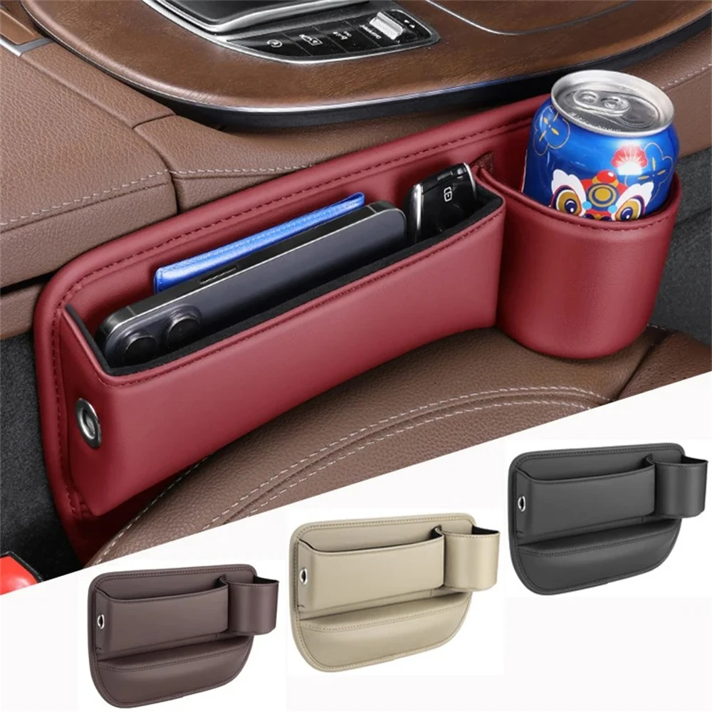 

Multifunction Car Seat Gap Organizer Storage Box Leather Universal Crevice Side Pocket Wallet Keys Card Phone Holder