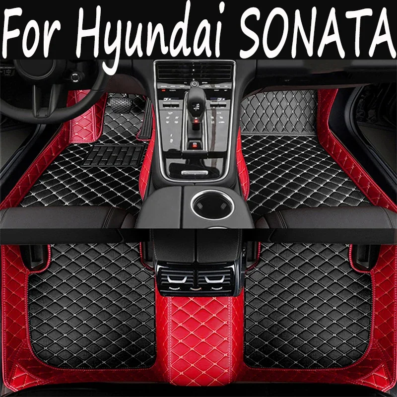 

Artificial Leather Custom Car Floor Mats for Hyundai SONATA 2015-2018 Interior Details Car Accessories