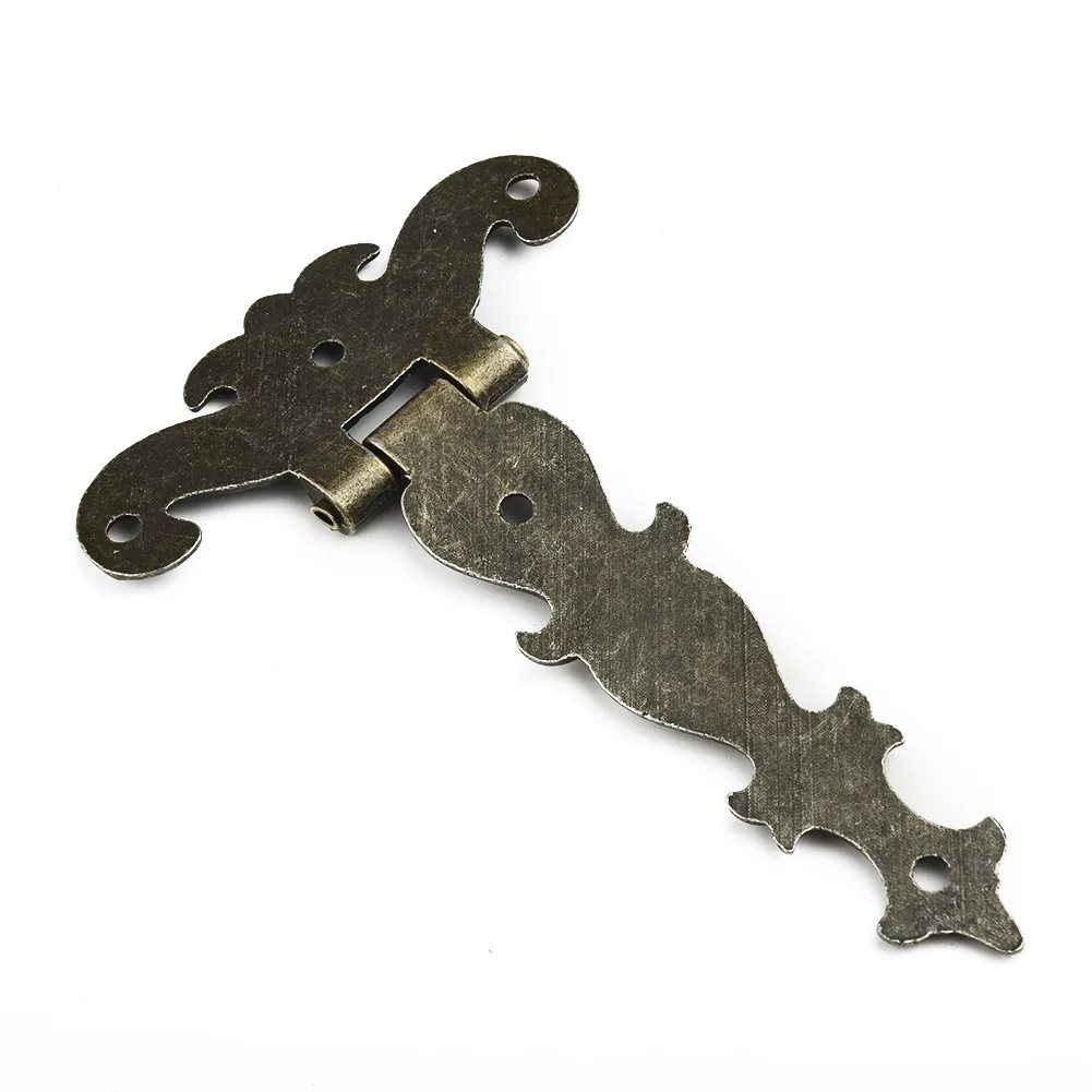 2pcs Retro Bronze Hinge Zinc Alloy Butt Cabinets Hinges Antique Wooden Box Decorative Hinge Furniture Hardware