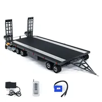 RC Metal Full Trailer 6 Axles 5 Axles for 1/8 1/10 1/12 1/14 RC Tractor Truck Excavator Crawler Car Remote Control Vehicle Model 2